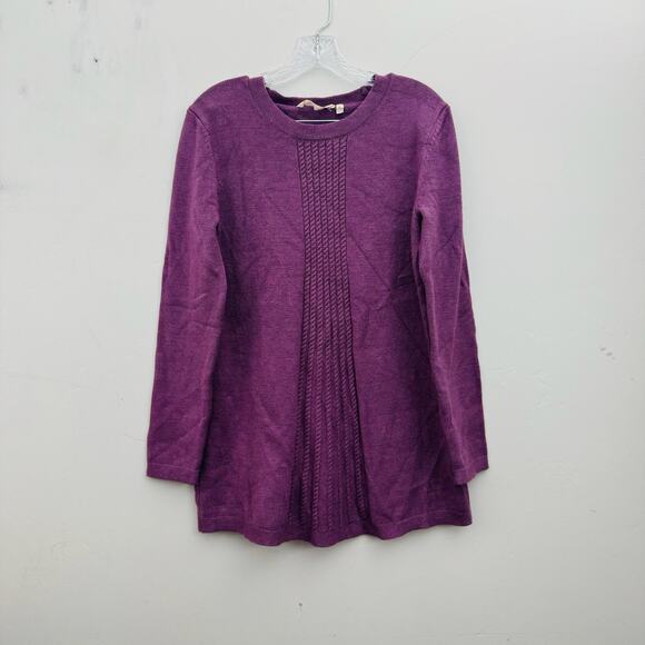 Soft Surroundings Tops - Soft Surroundings Purple Knit Long Sleeve Blouse Women’s Size M